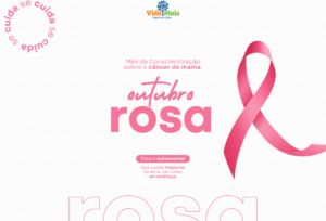 Post do instagram outubro rosa campanha de conscientizacao contra o cancer de mama