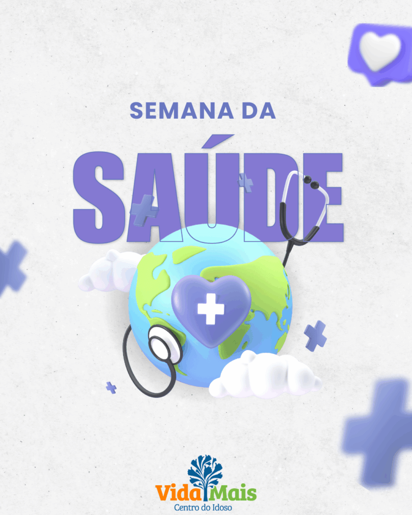 Post para Instagram Dia Mundial da Saude minimalista tradicional branco e azul